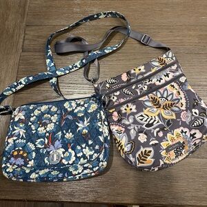 Vera Bradley Floral Crossbody Bags in Blue and Gray